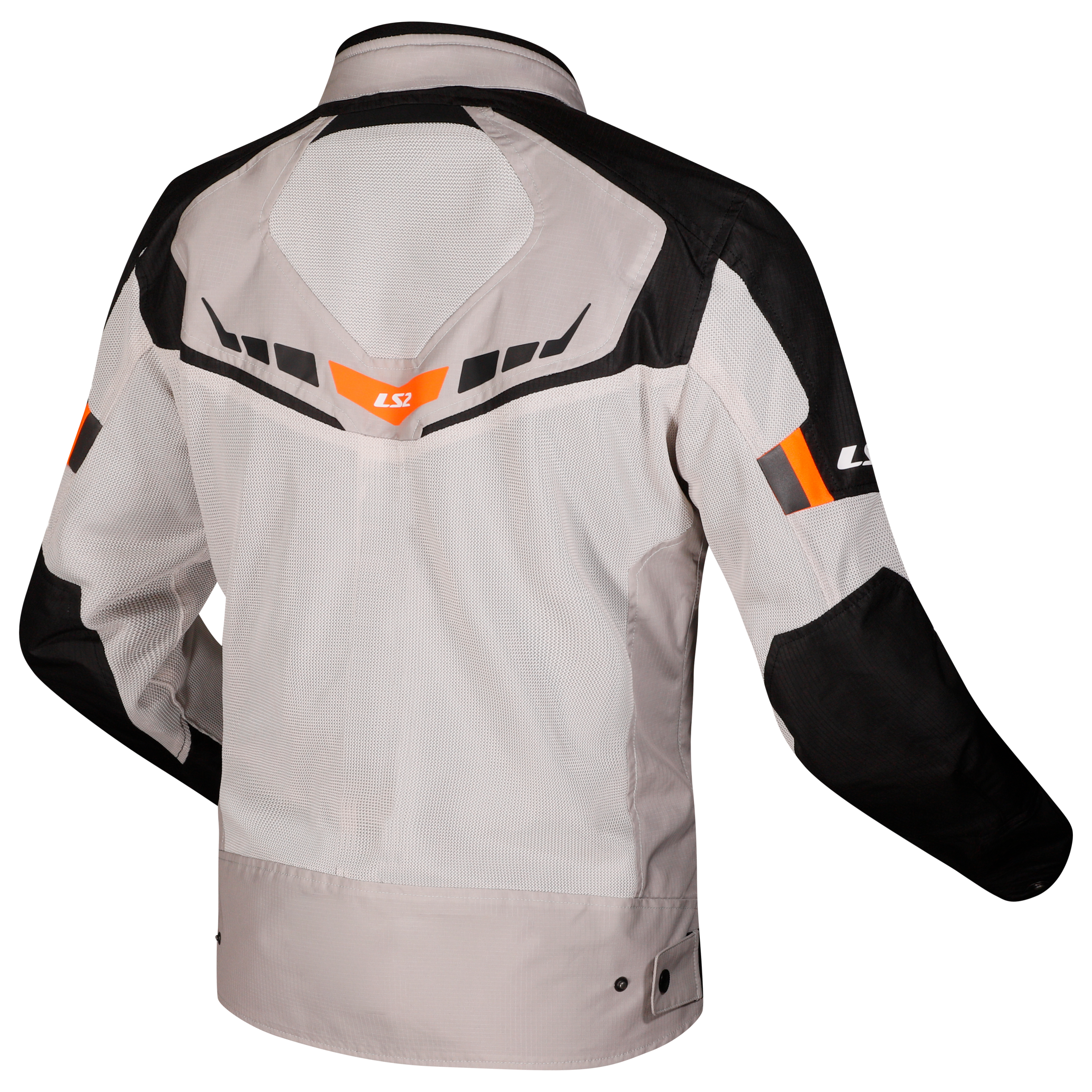 LS2 GARDA AIR LADY JACKET BLACK GREY HI VI ORANGE1